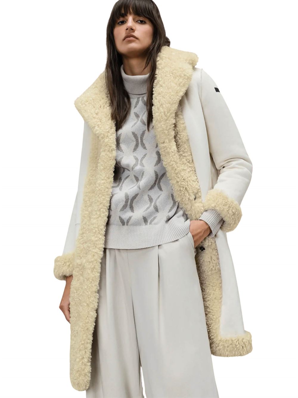 RRD Lamb Coat Wom Jkt Beige Front