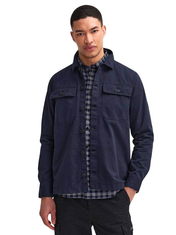 Barbour International Overshirt Arlo Blu Navy Frontale