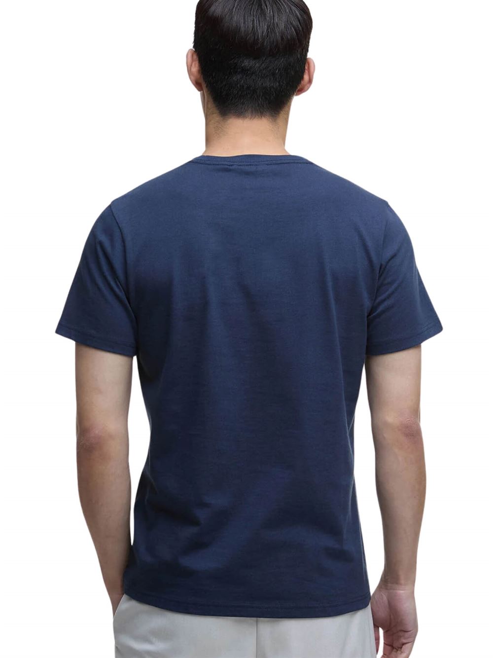 Barbour International T-shirt Track Blu Navy Retro