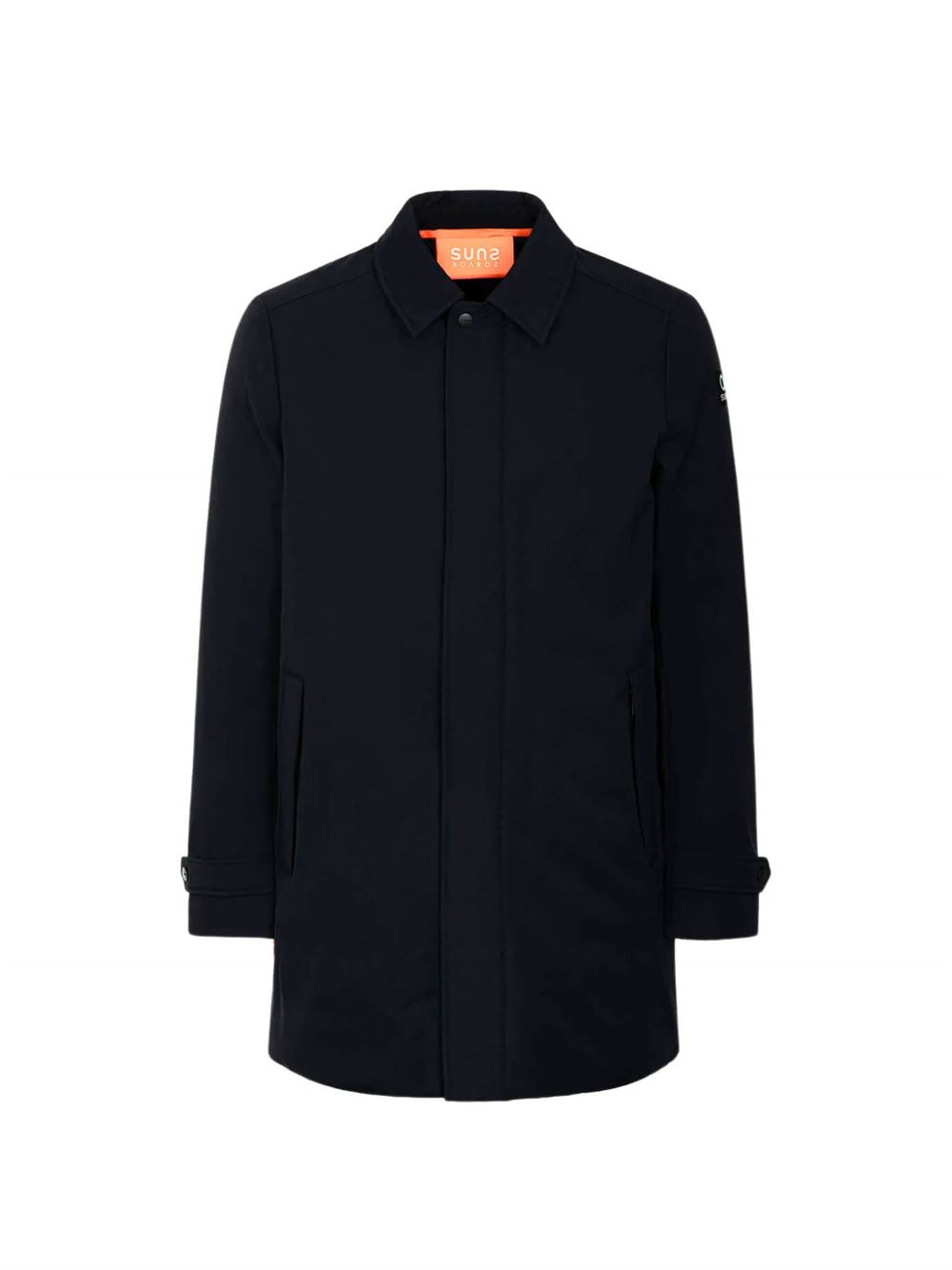 Suns Trench Christoph Wool Nero Frontale
