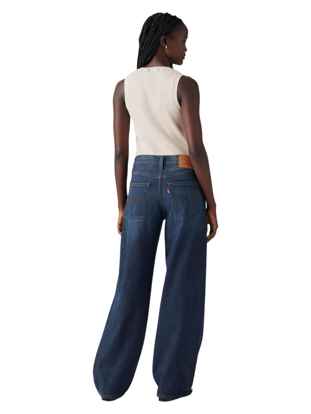 Levi's Jeans Baggy Dad Linen + Denim Blue Do You Mind Back