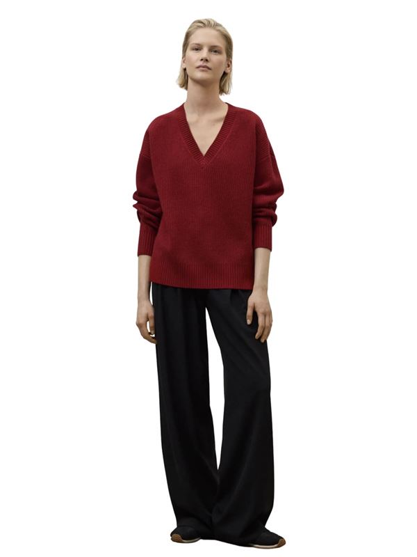 Ecoalf Maglione Azalea Rosso Frontale Intera