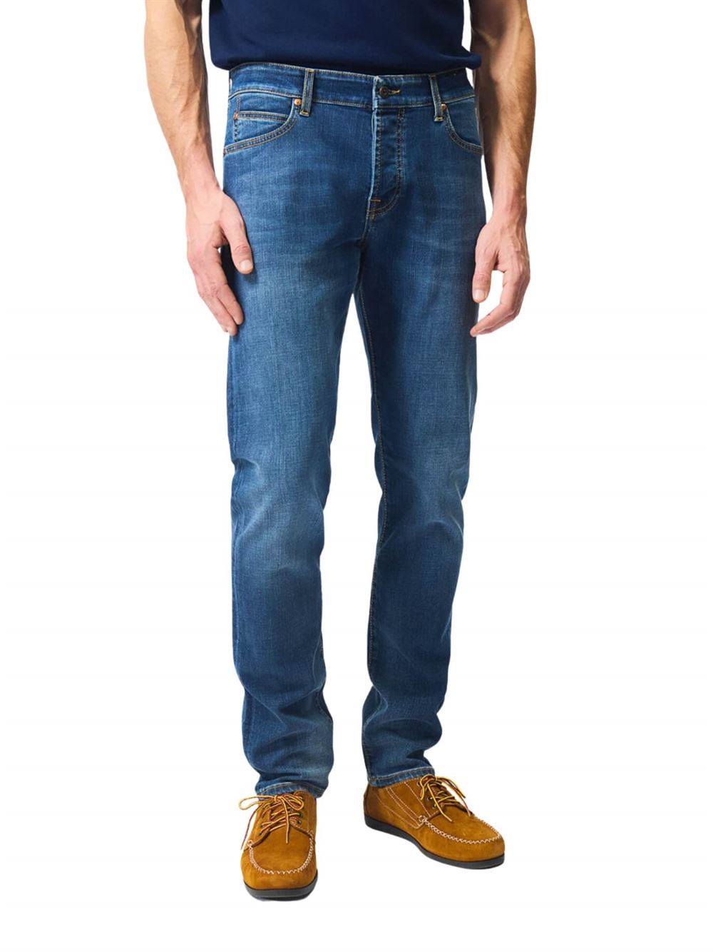 Roy Roger's Jeans New 529 Ice Blu Denim Frontale