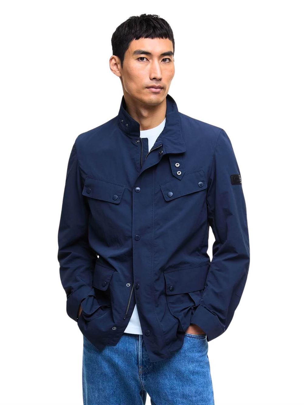 Barbour International Modern Duke Showerproof Jacket Navy Front