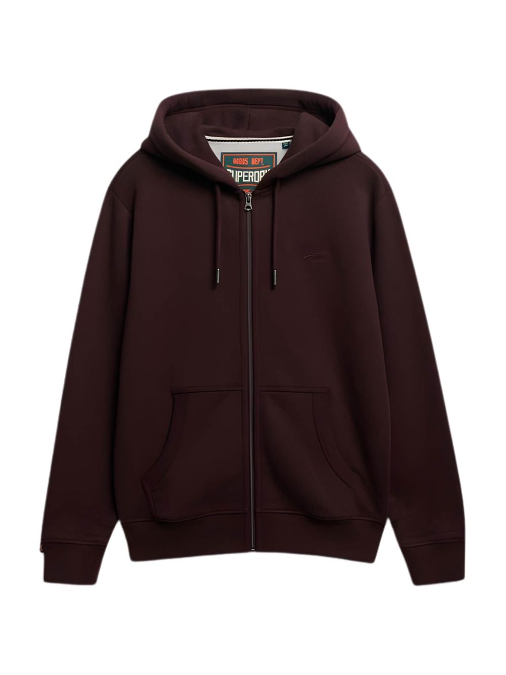 Superdry Essential Logo Zip Hoodie Tawny Port Marl