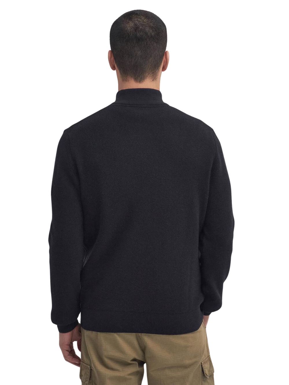 Barbour International Maglione Crawley Zip Corta Nero Retro