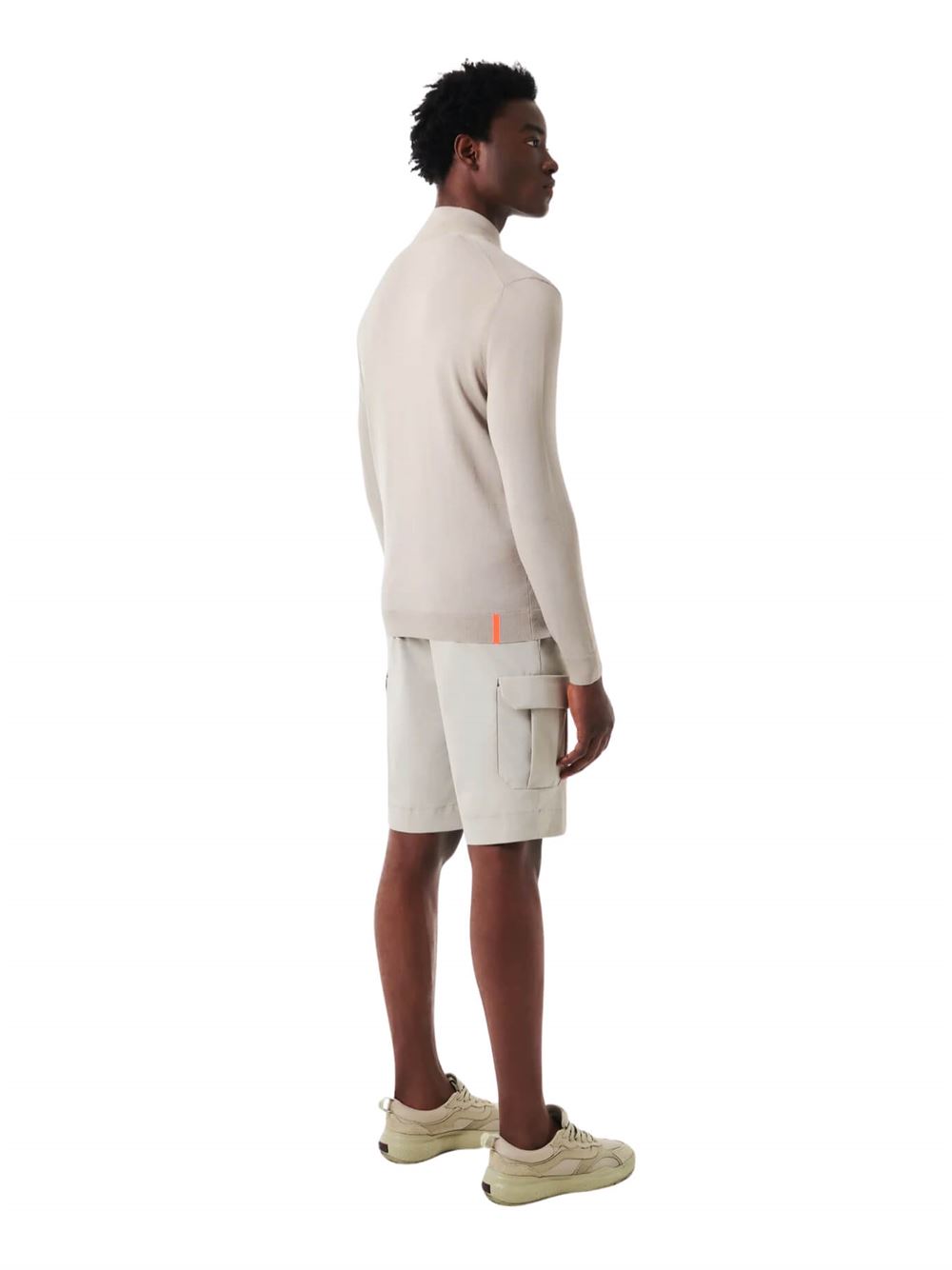 RRD Maxell Full Zip Knit White Sand Back