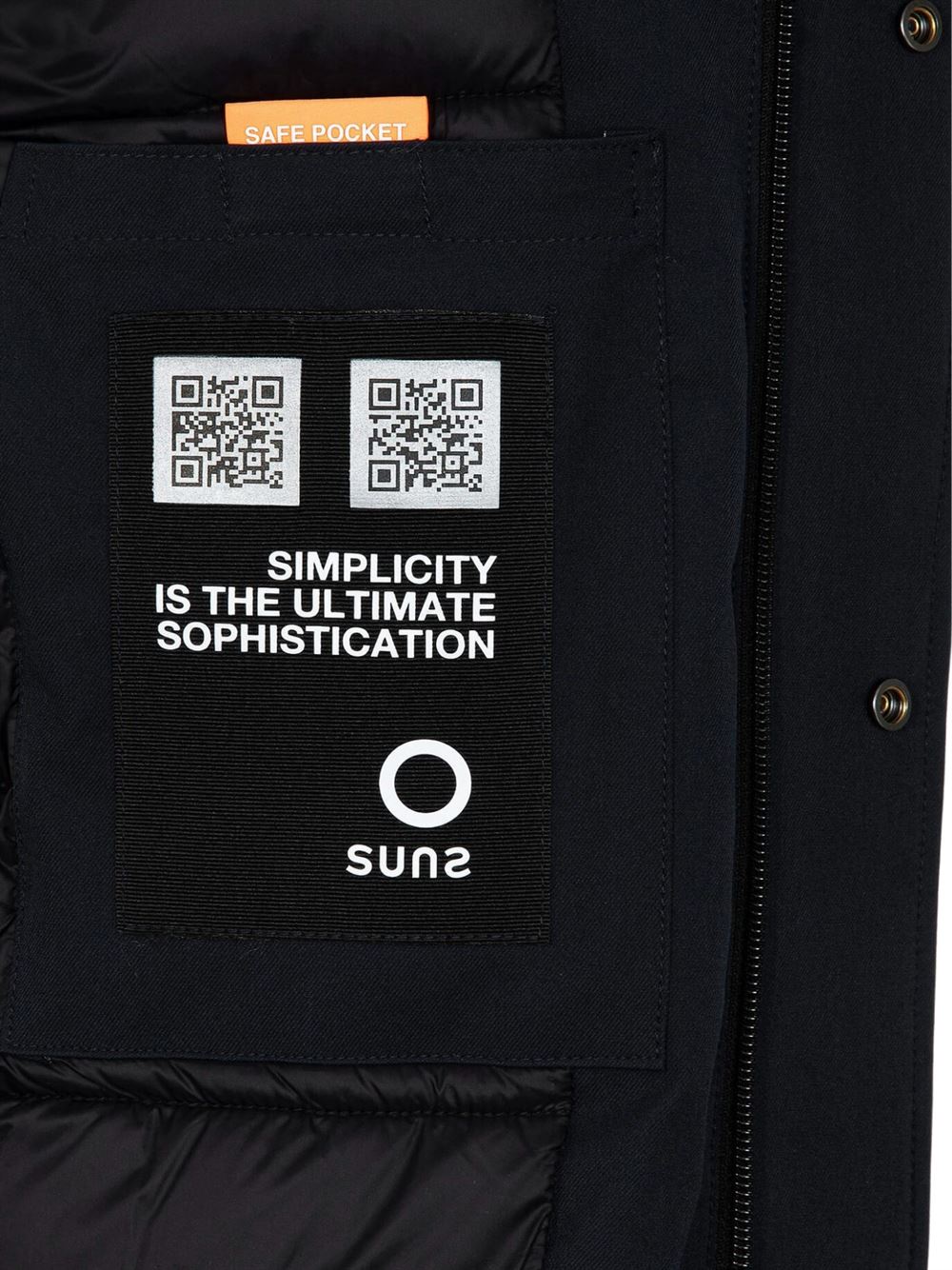 Suns Trench Christoph Wool Nero Tasca