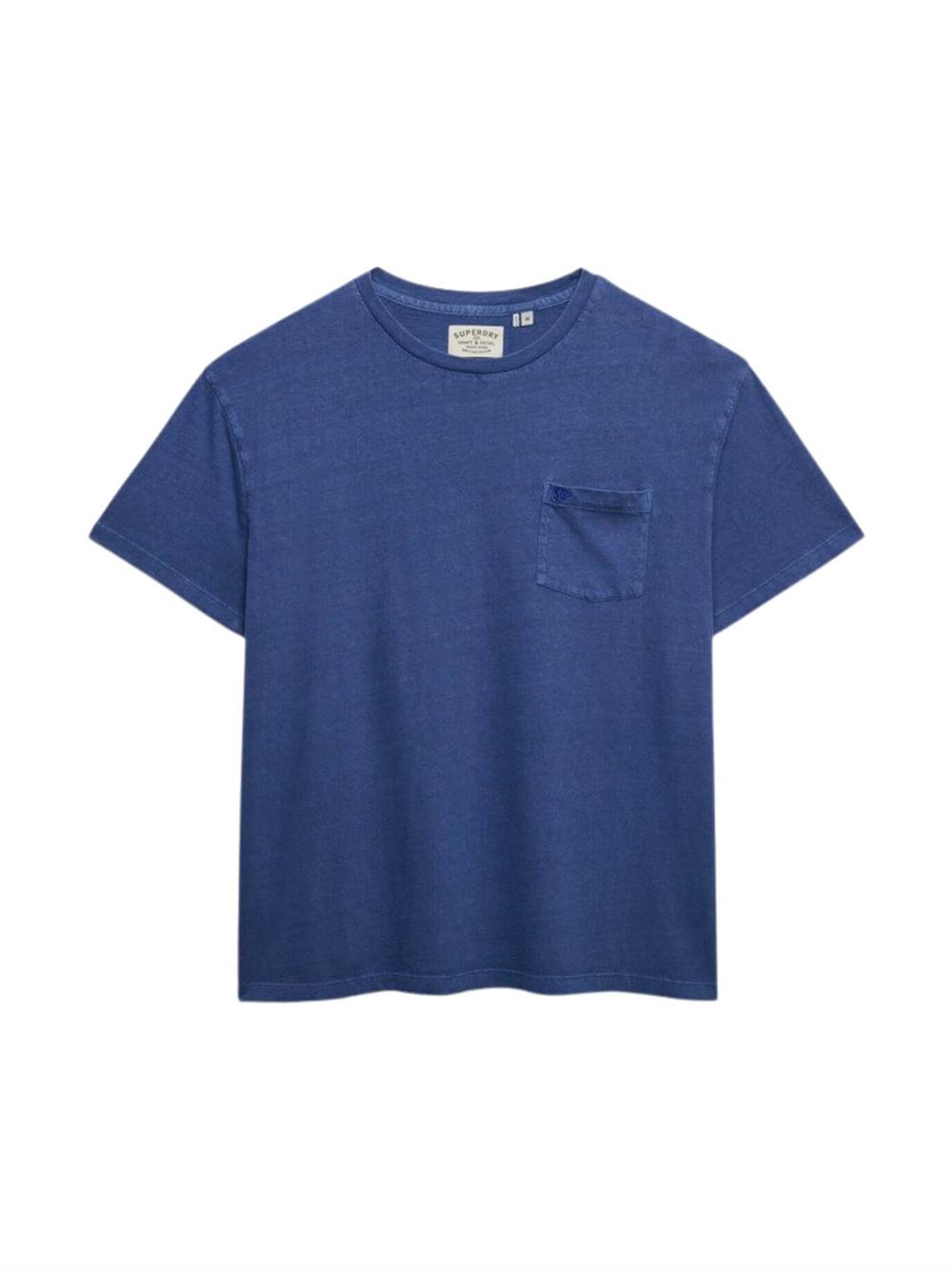 Superdry Classic Cotton Linen Pocket Tee Montauk Blue