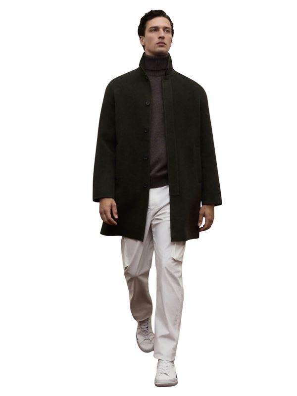 Ecoalf Cappotto Cronos Verde Frontale Intera
