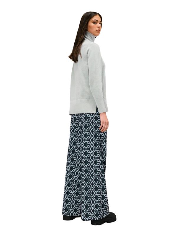 RRD Velvet Vent Turtleneck Wom Knit Ice White Back
