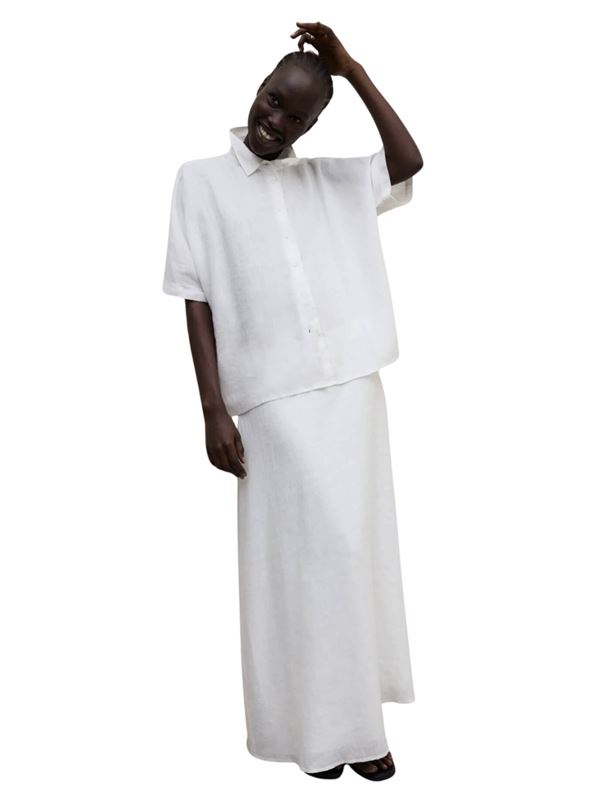 Ecoalf Camicia Melania Bianco Frontale Intera