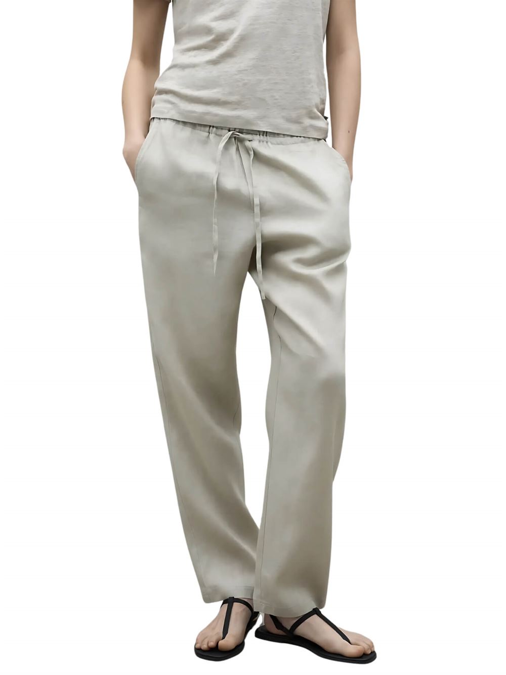 Ecoalf Pantaloni Indi Beige Frontale