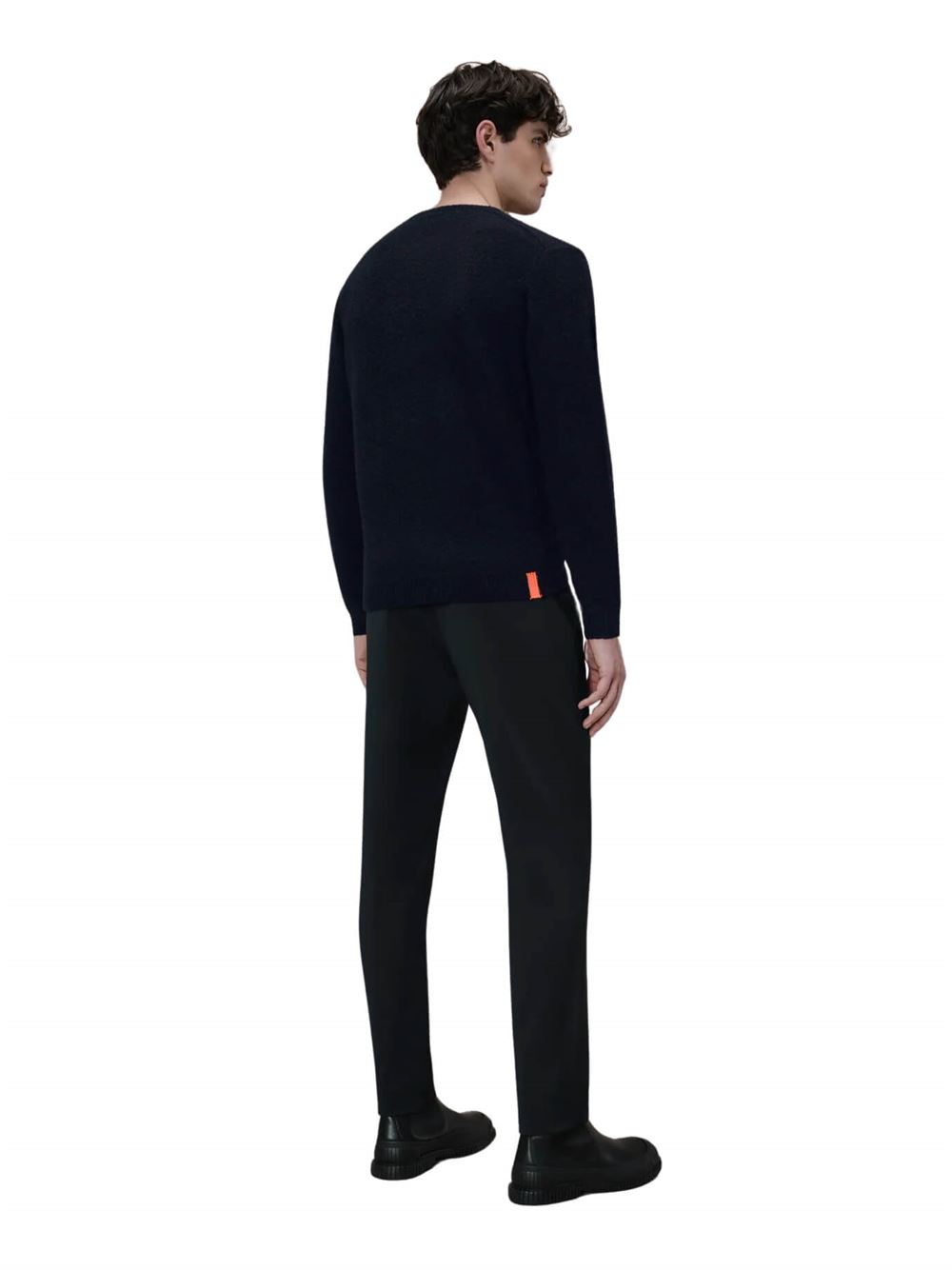 RRD Bouclè Round Knit Blue Black Back