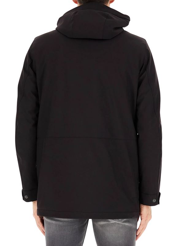 Woolrich Giacca Soft Shell Barrow Mac Coat Nero Retro