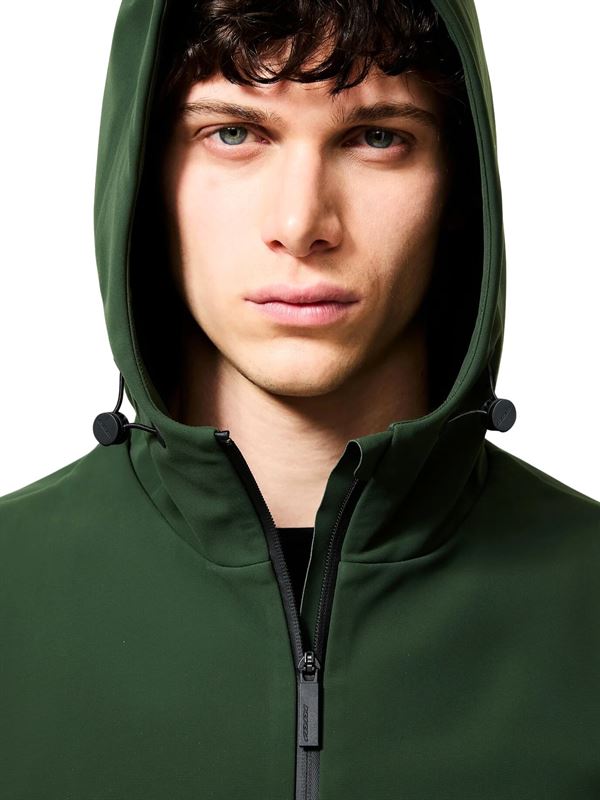 RRD Giacca Surflex Winter Thermo Hood Zip Jkt Verde Militare Dettaglio