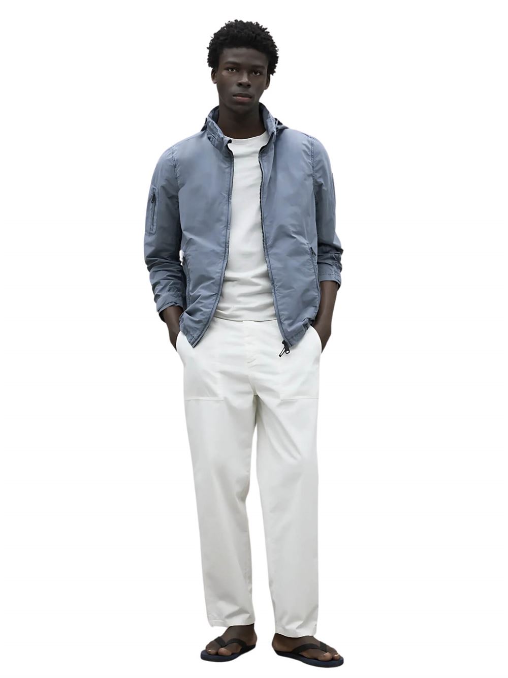 Ecoalf Giacca Rigi Blu Fumoso Frontale Intera