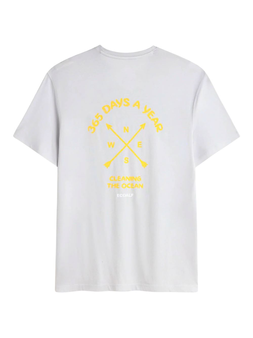 Ecoalf T-shirt Clin Grigio Dettaglio Retro