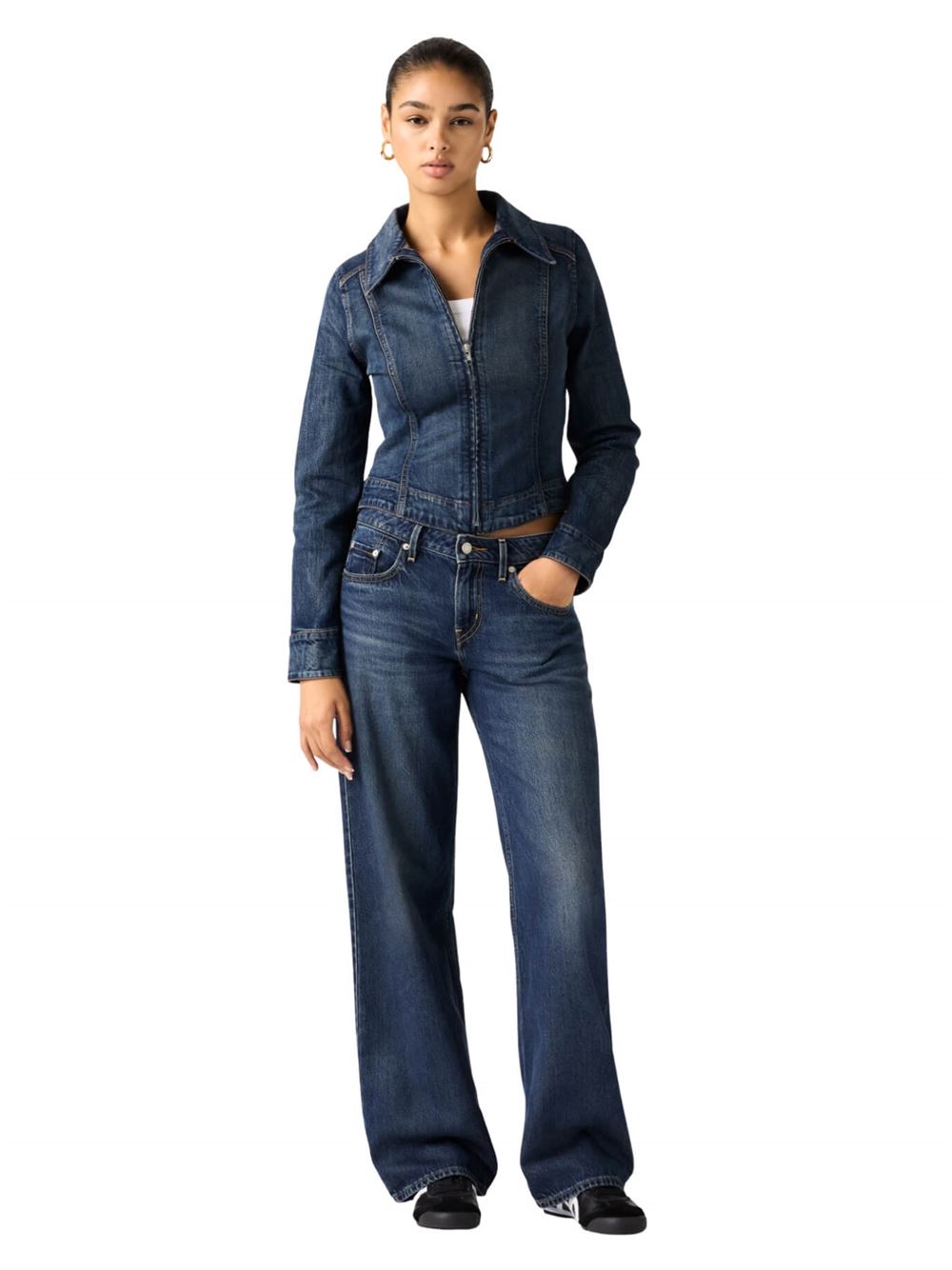 Levi’s Jeans Low Loose Lightweight Blu Lost In Translation Frontale Intera