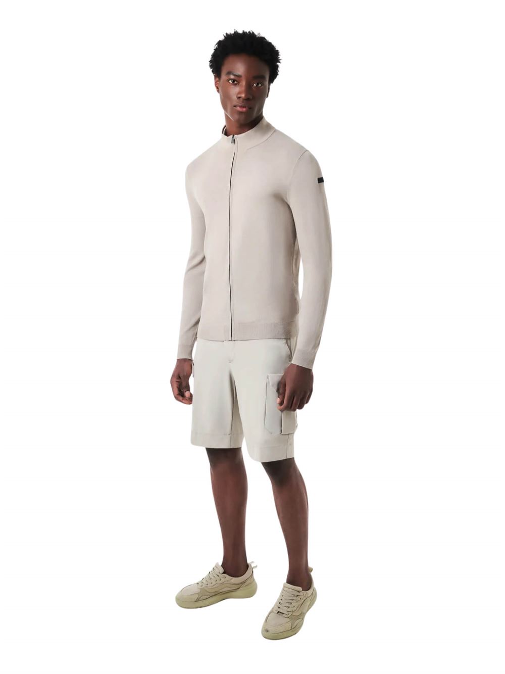 RRD Maxell Full Zip Knit White Sand Frontal
