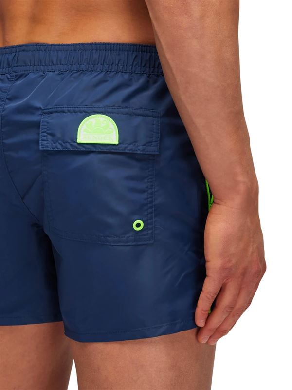 Sundek Costume da Bagno Corto Coltrane Blu Navy Dettaglio
