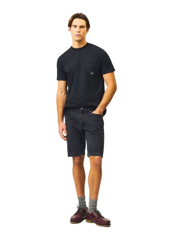 Roy Roger's Pocket Jersey T-shirt Black Frontal