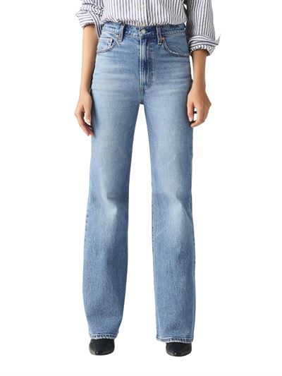 Levi’s Jeans Ribcage Bell Blu Next Saturday No Crease Frontale