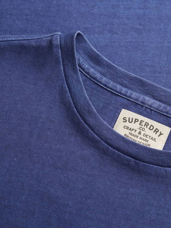 Superdry Classic Cotton Linen Pocket Tee Montauk Blue Label