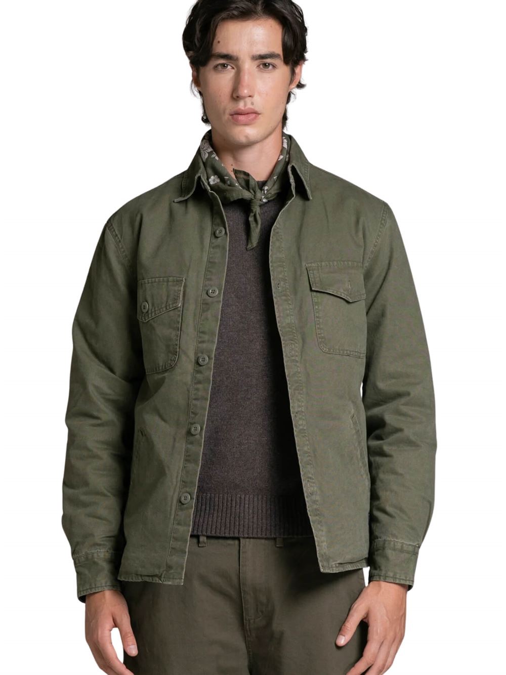 Impure Derek Overshirt Military Green Front