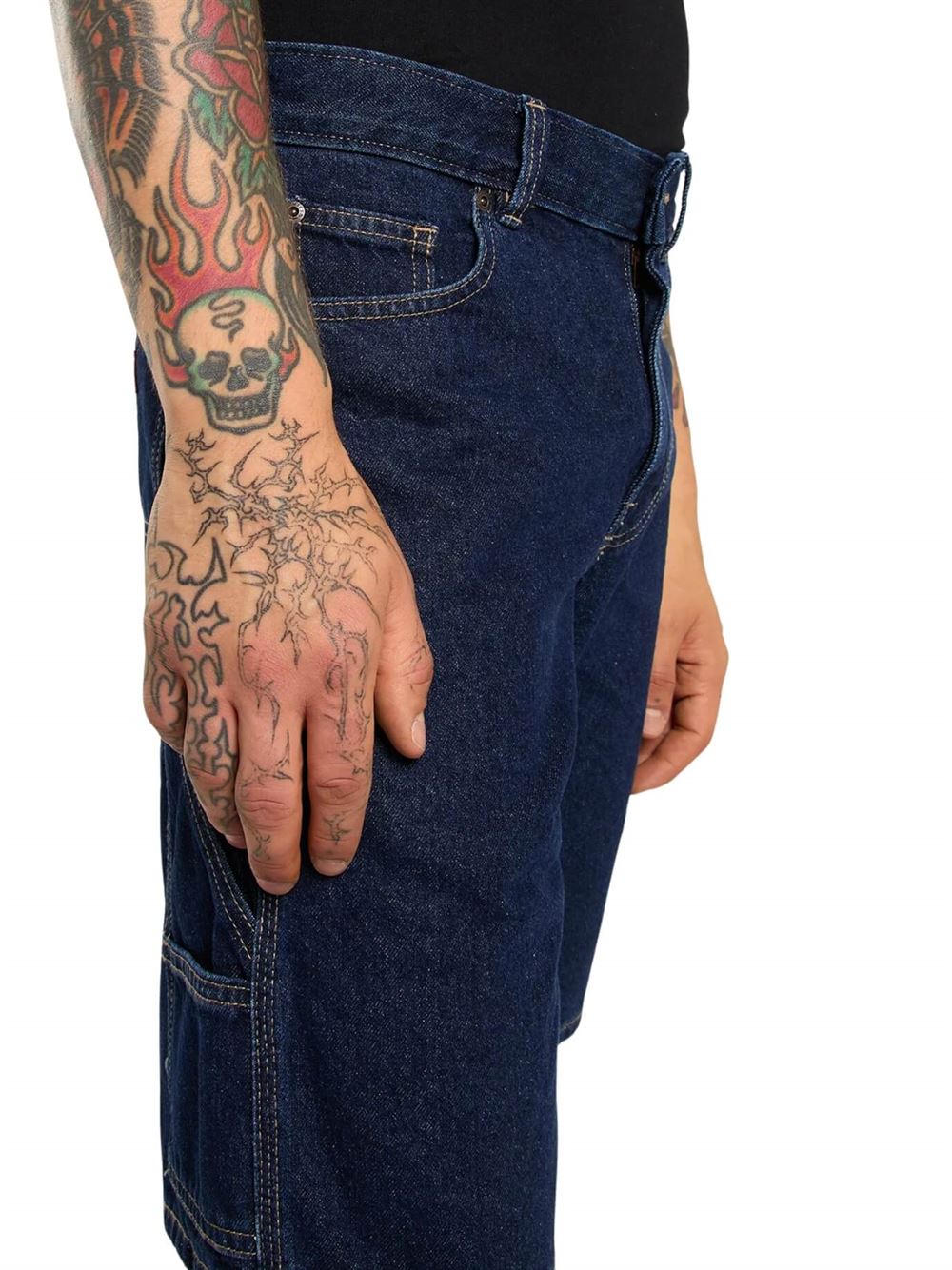 Dickies Shorts Carpenter 993 11-Inch in Denim Indigo Scuro Dettaglio