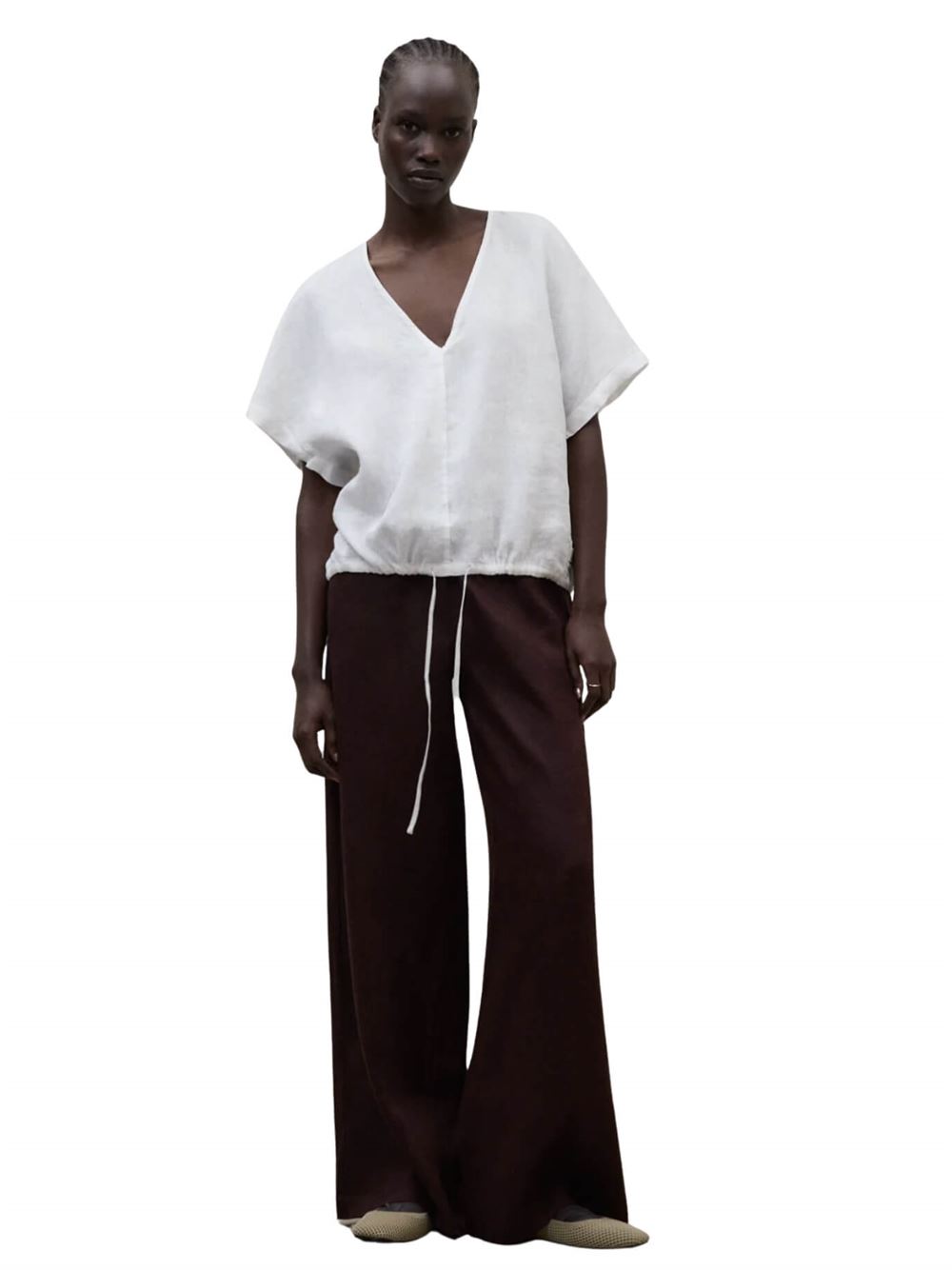 Ecoalf Camicia Dora Bianco Frontale Intera