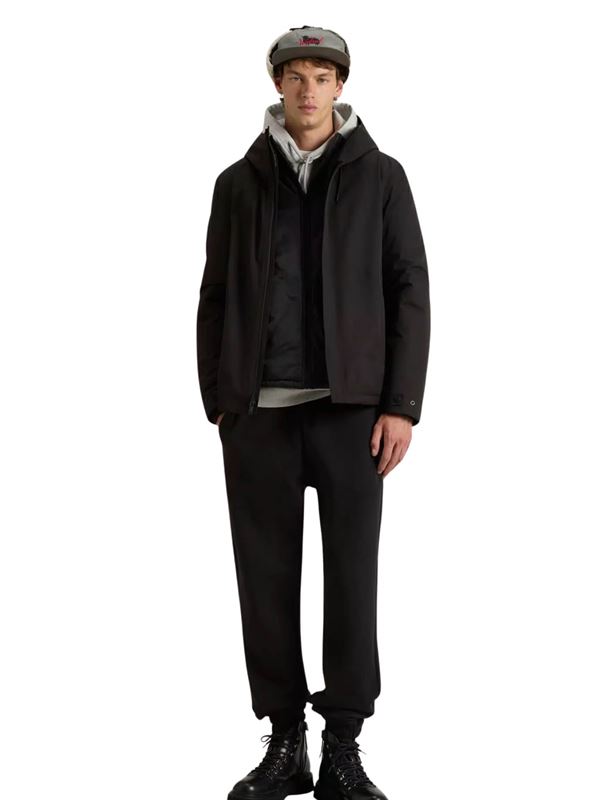 Woolrich Giacca Crestmont 3 in 1 Nero Frontale Intera