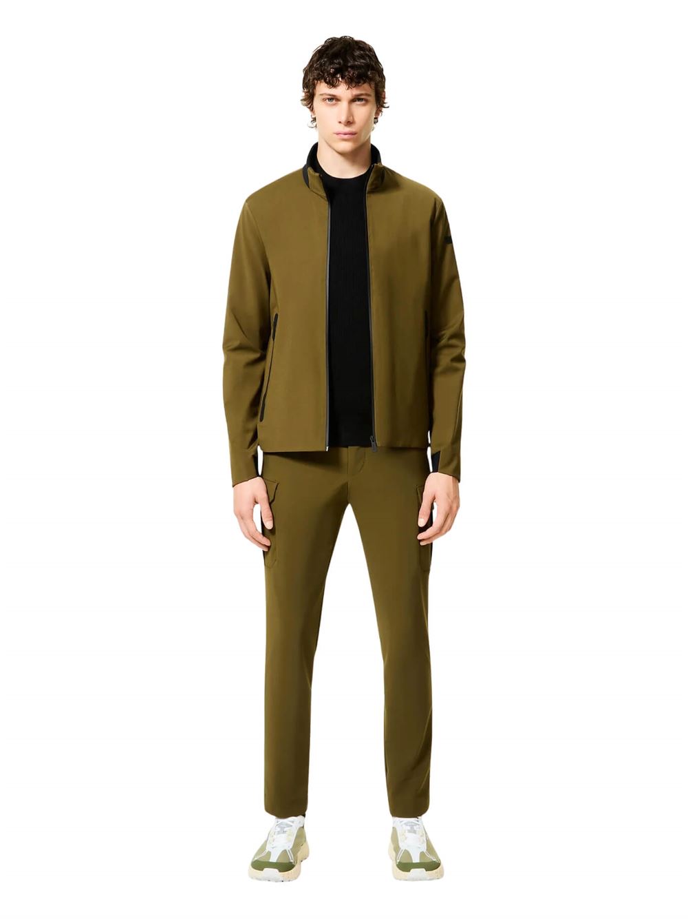RRD Giacca Terzitel Zip Soft Jkt Verde Militare Frontale Intera