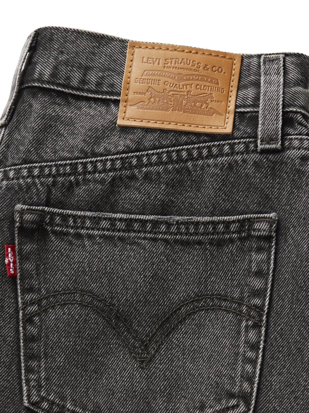 Levi's High Baggy Shorts Black Detail