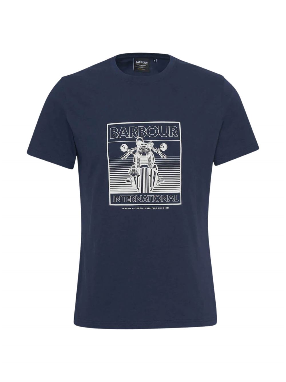 Barbour International T-shirt Track Blu Navy