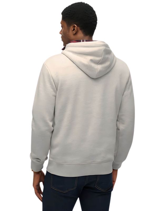 Superdry Felpa Essential Logo Hoodie Straw Grey Marl Retro