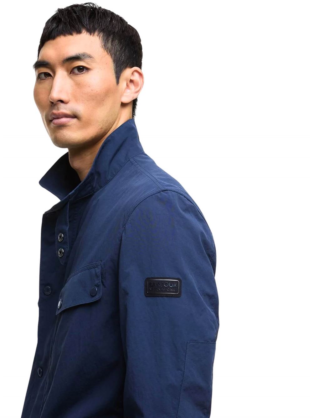 Barbour International Modern Duke Showerproof Jacket Navy Side