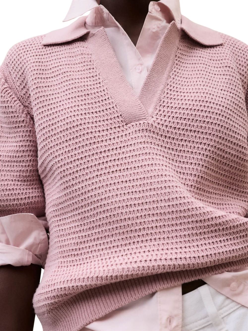 Ecoalf Anna Knit Dusty Rose Detail