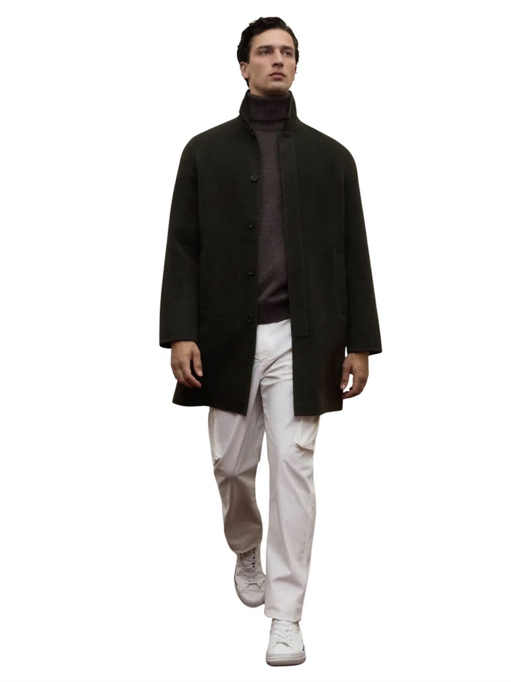 Ecoalf Cappotto Cronos Verde Frontale Intera