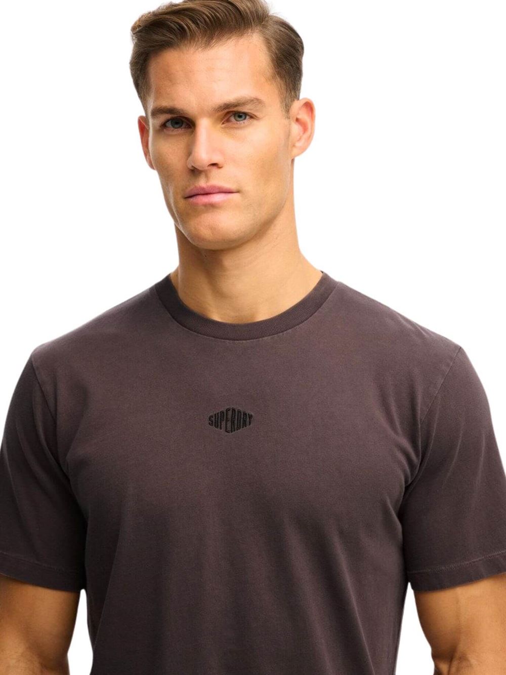 Superdry T-shirt Micro Logo Grigio Ardesia Scuro Logo