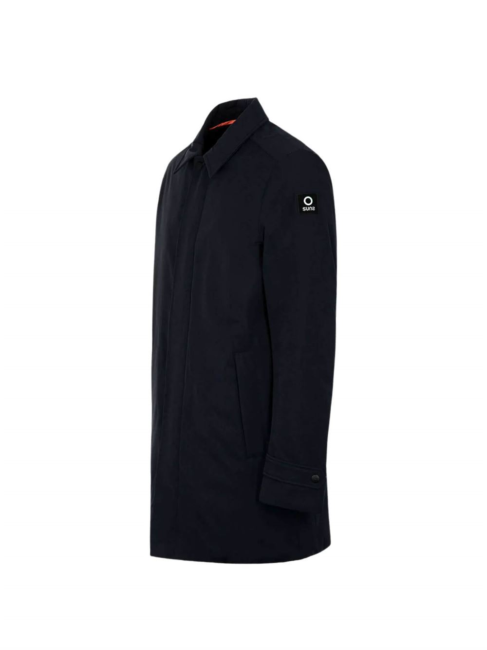 Suns Trench Christoph Wool Nero Lato