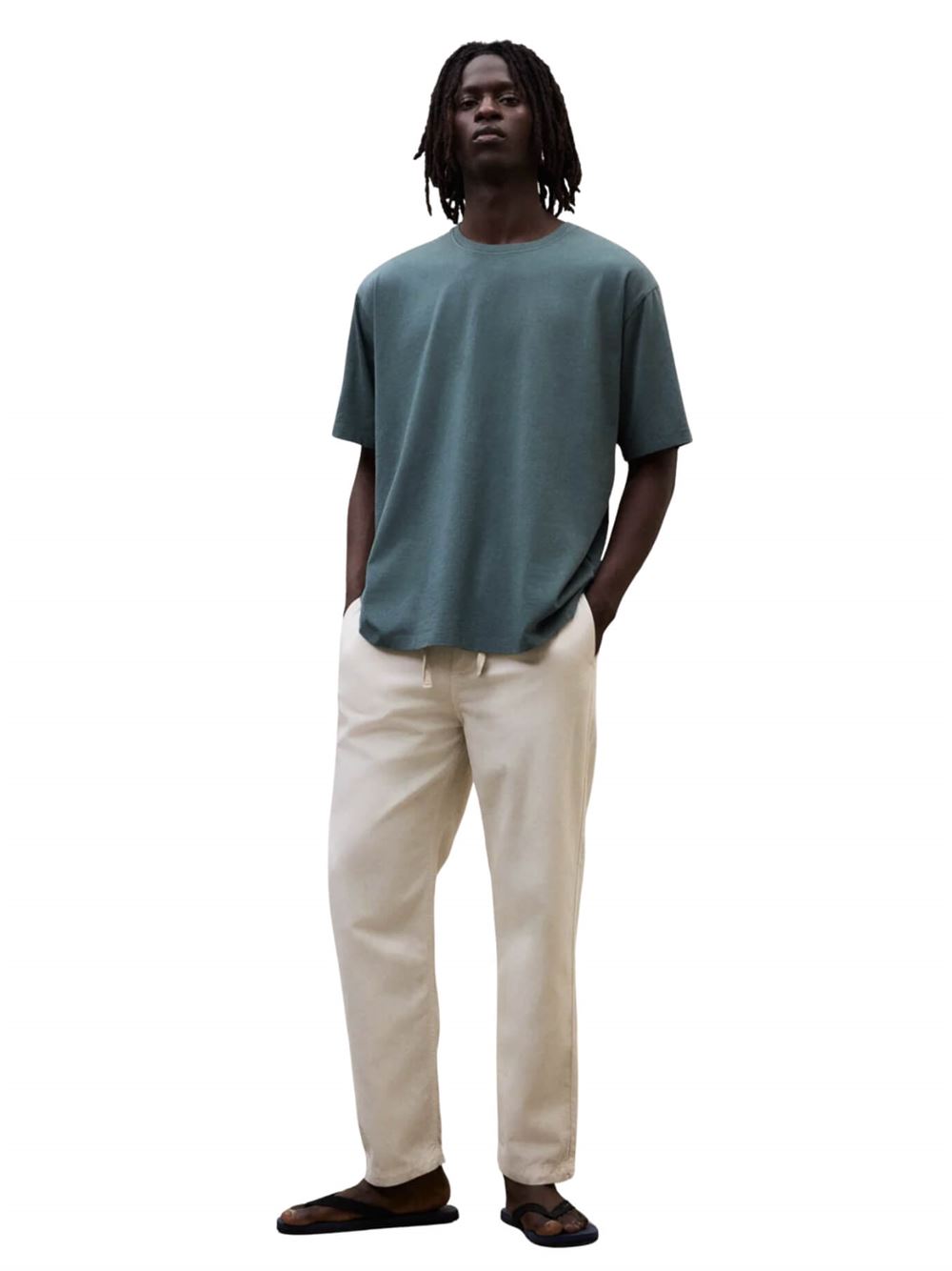 Ecoalf T-shirt Mund Verde Ombra Frontale Intera