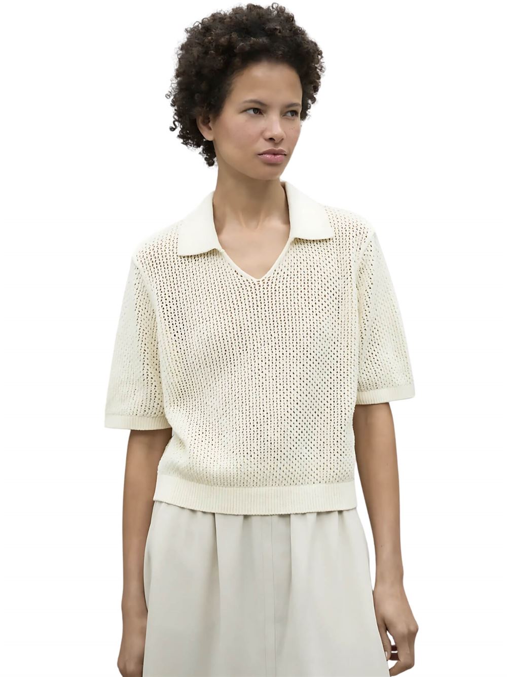 Ecoalf Argan Knit Ecru Ecru Front