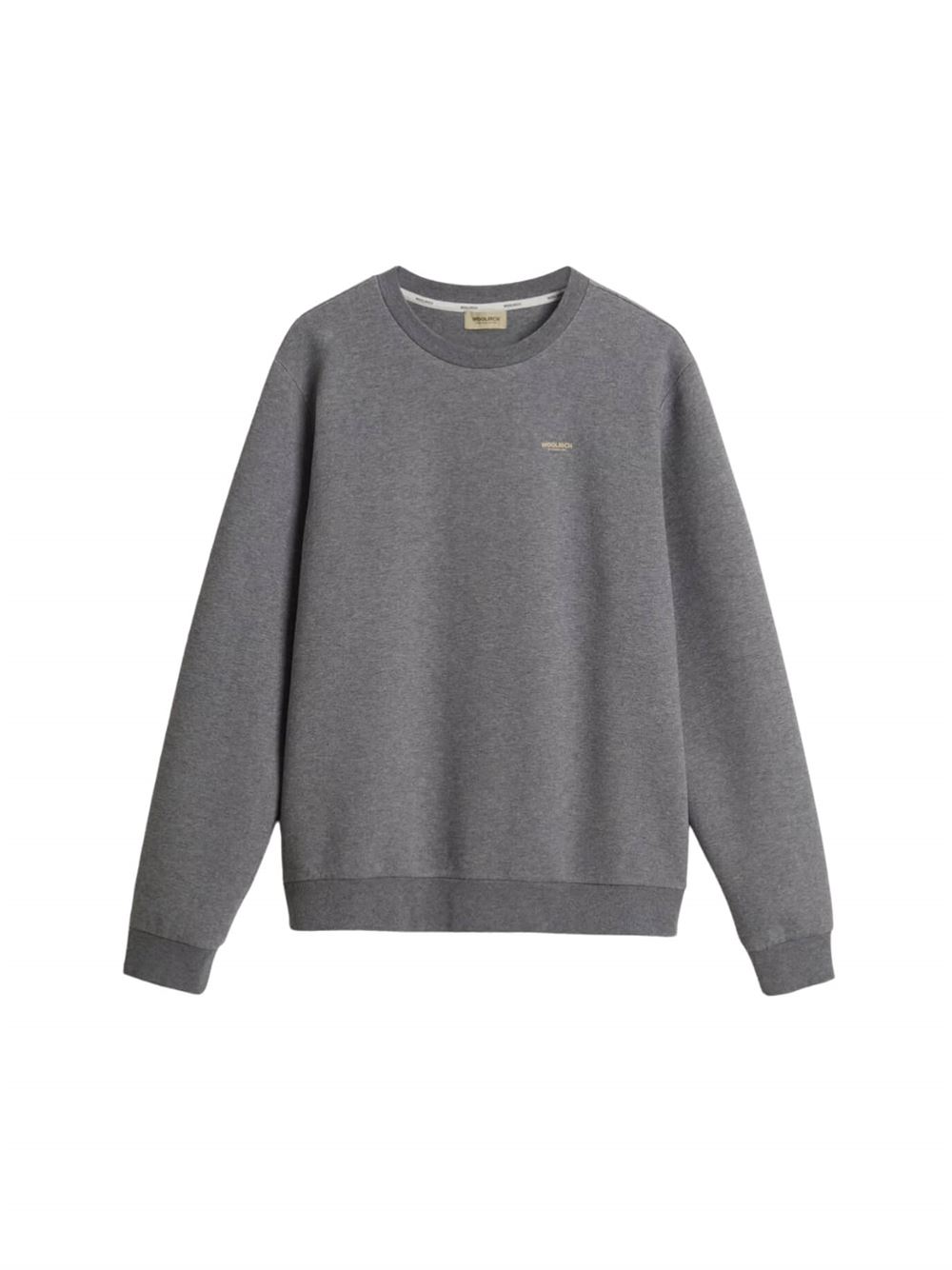 Woolrich Felpa Logo Interlock Carbone Melange