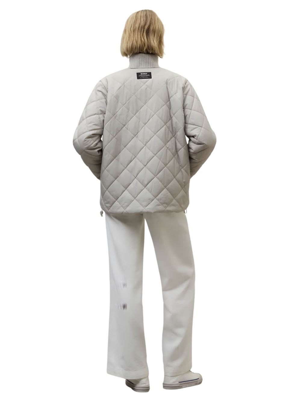 Ecoalf Geres Reversible Jacket Beige Quilted Back