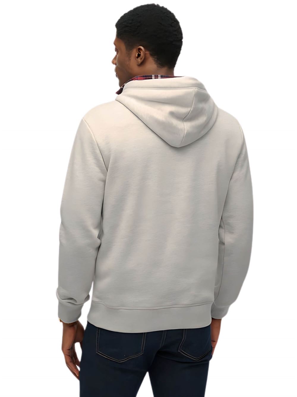 Superdry Felpa Essential Logo Hoodie Straw Grey Marl Retro