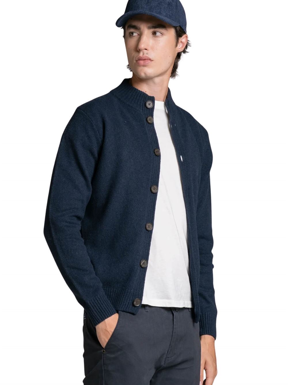 Impure Chase Cardigan Navy Side