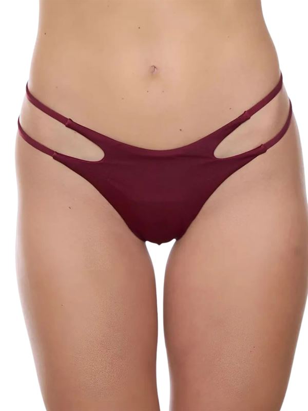 Miss Bikini Costume Satinato Cut-Out SS25 Robo Dettaglio Slip Frontale