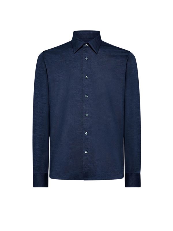 RRD Oxford Jacquard Shirt Dark Blue