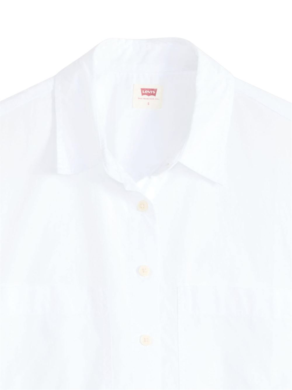 Levi's Camicia a Maniche Corte Harlie Bianco Logo